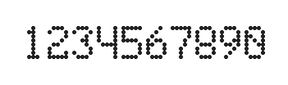 5×8数字点阵字体 ddN58AA1090