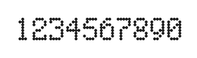 5×8数字点阵字体 ddN58AA1093
