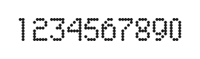 5×8数字点阵字体 ddN58AA1094