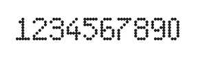 5×8数字点阵字体 ddN58AA1096