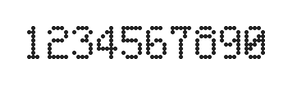 5×8数字点阵字体 ddN58AA1099