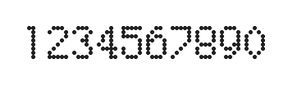 5×8数字点阵字体 ddN58AA1100
