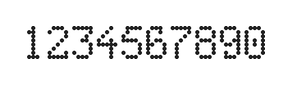 5×8数字点阵字体 ddN58AA1104