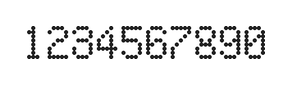 5×8数字点阵字体 ddN58AA1106