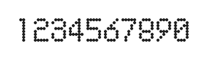 5×8数字点阵字体 ddN58AA1107