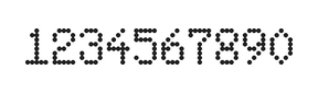 5×8数字点阵字体 ddN58AA1108