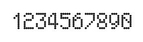 5×8数字点阵字体 ddN58AA1109