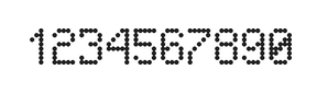 5×8数字点阵字体 ddN58AA1114