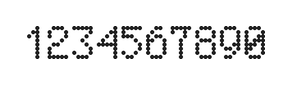 5×8数字点阵字体 ddN58AA1115