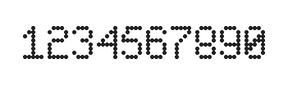 5×8数字点阵字体 ddN58AA1116