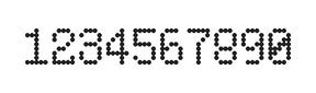 5×8数字点阵字体 ddN58AA1117