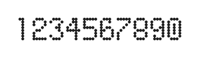 5×8数字点阵字体 ddN58AA1123
