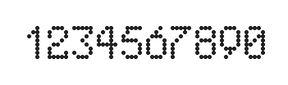5×8数字点阵字体 ddN58AA1125