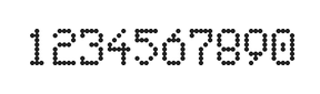 5×8数字点阵字体 ddN58AA1131