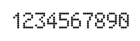5×8数字点阵字体 ddN58AA1132