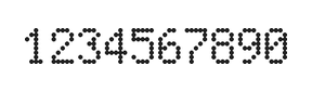 5×8数字点阵字体 ddN58AA1133