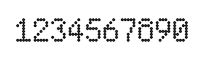 5×8数字点阵字体 ddN58AA1143