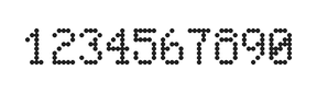 5×8数字点阵字体 ddN58AA1147
