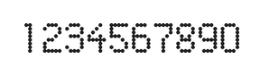5×8数字点阵字体 ddN58AA1151