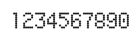 5×8数字点阵字体 ddN58AA1152