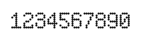 5×8数字点阵字体 ddN58AA1153