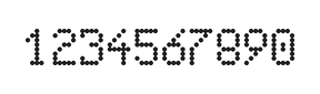 5×8数字点阵字体 ddN58AA1154