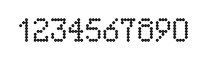 5×8数字点阵字体 ddN58AA1157