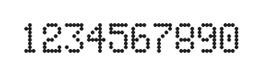 5×8数字点阵字体 ddN58AA1165