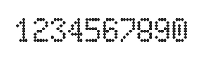 5×8数字点阵字体 ddN58AA1174