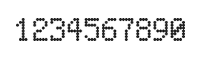 5×8数字点阵字体 ddN58AA1177