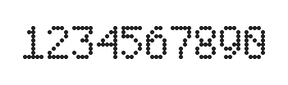5×8数字点阵字体 ddN58AA1179