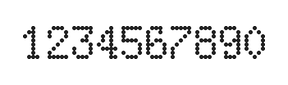 5×8数字点阵字体 ddN58AA1189
