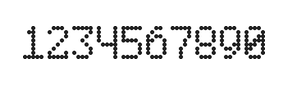 5×8数字点阵字体 ddN58AA1192