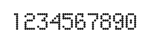 5×8数字点阵字体 ddN58AA1197