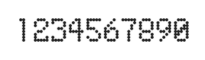 5×8数字点阵字体 ddN58AA1200