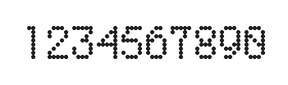 5×8数字点阵字体 ddN58AA1201