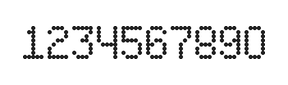 5×8数字点阵字体 ddN58AA1202