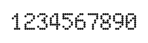 5×8数字点阵字体 ddN58AA1203
