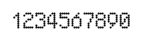 5×8数字点阵字体 ddN58AA1206