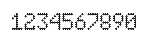 5×8数字点阵字体 ddN58AA1212