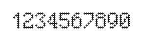 5×8数字点阵字体 ddN58AA1213