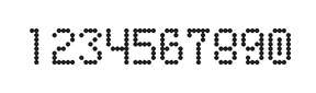 5×8数字点阵字体 ddN58AA1214