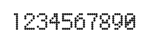 5×8数字点阵字体 ddN58AA1220