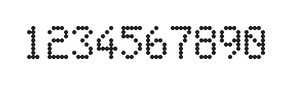 5×8数字点阵字体 ddN58AA1221