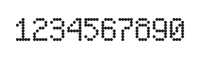 5×8数字点阵字体 ddN58AA1224