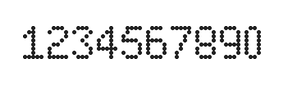 5×8数字点阵字体 ddN58AA1228