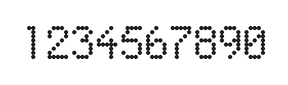 5×8数字点阵字体 ddN58AA1231