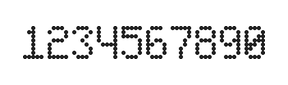 5×8数字点阵字体 ddN58AA1233