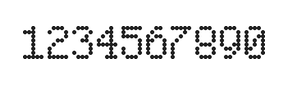 5×8数字点阵字体 ddN58AA1235