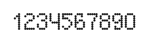 5×8数字点阵字体 ddN58AA1237